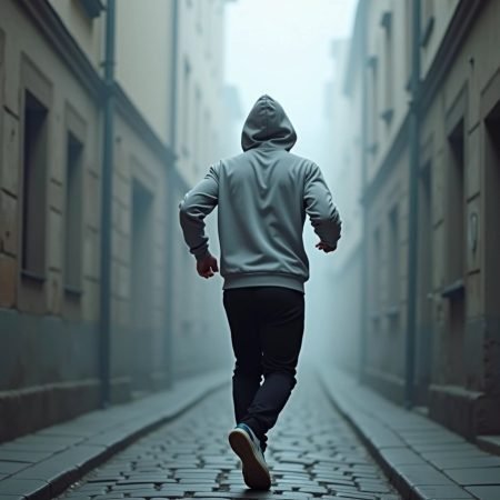 Persona alejándose por una calle, simbolizando el camino de salida
